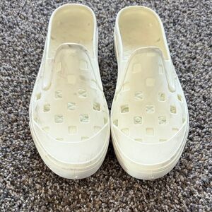 Vans White Slip-On Mule Loafers